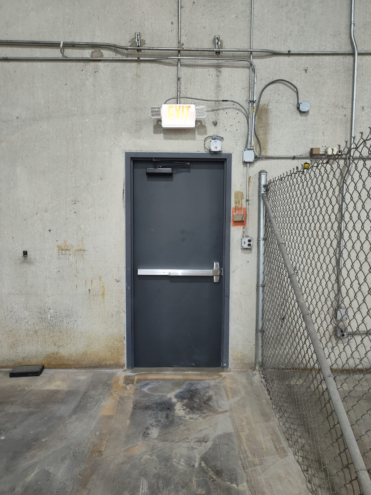 Exit Door with Panic Hardware